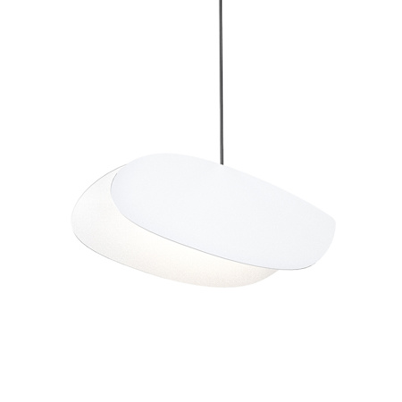 Sonneman Papillons 13" Wide LED Mini Pendant with White Shade Satin Black