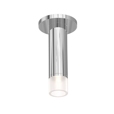 Sonneman ALC Single Light 2" Wide Integrated LED Flush Mount Ceiling Fixture Polished Chrome / Etched Glass