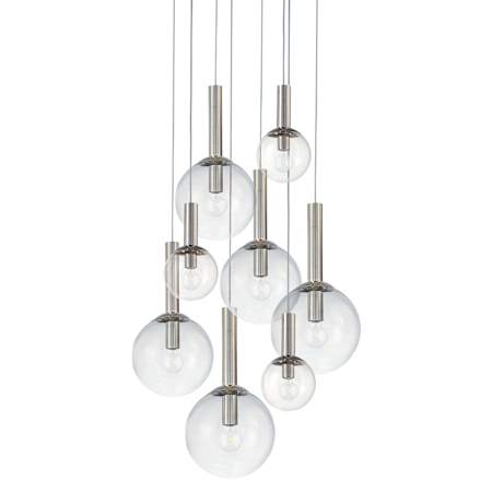 Sonneman Bubbles 8 Light 29" Wide Multi Light Pendant Polished Nickel