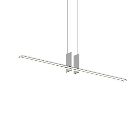Sonneman Fino Duo 60" Wide Suspension Linear Pendant Polished Chrome