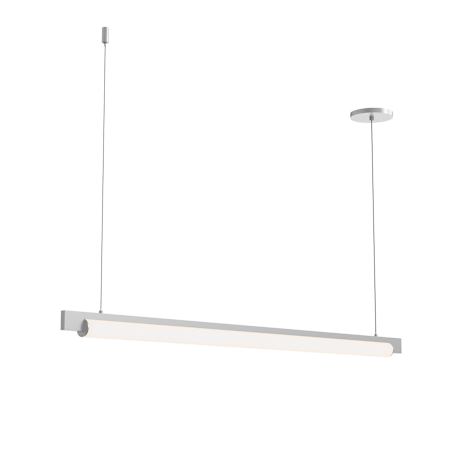 Sonneman Keel 44" Wide Linear Pendant Bright Satin Aluminum
