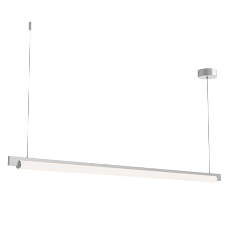 Sonneman Keel 60" Wide Linear Pendant Bright Satin Aluminum