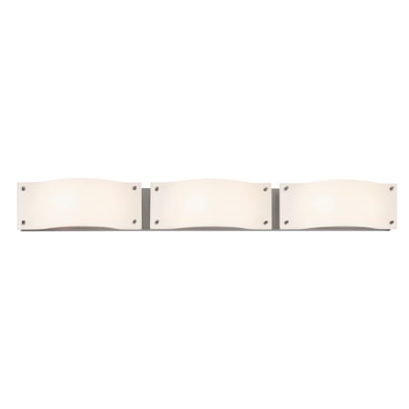 Sonneman Oceana 44" Wide LED 3 Light Bathroom Vanity Light Satin Nickel