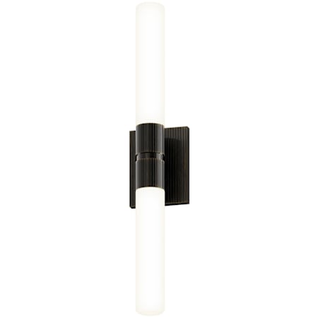 Sonneman 2 Light 24" Tall LED Bathroom Sconce Black Brass