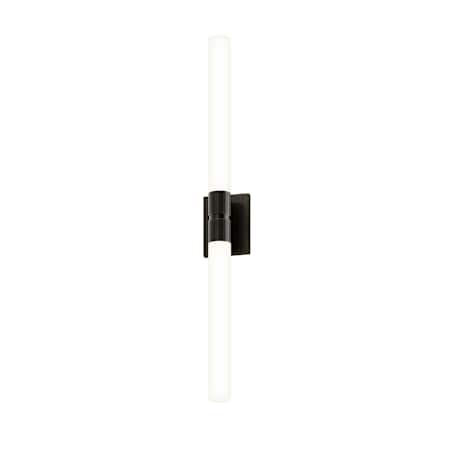 Sonneman 2 Light 36" Tall LED Bathroom Sconce Black Brass