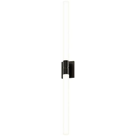 Sonneman 2 Light 48" Tall LED Bathroom Sconce Black Brass