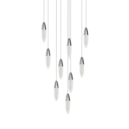 Sonneman Sultana 25" Wide Multi Light Pendant Polished Chrome
