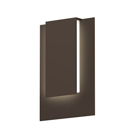 Sonneman Reveal Single Light 11-3/4" High Integrated LED Outdoor Wall Sconce with White Diffuser - ADA Compliant Textured Bronze