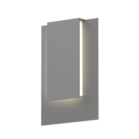 Sonneman Reveal Single Light 11-3/4" High Integrated LED Outdoor Wall Sconce with White Diffuser - ADA Compliant Textured Gray