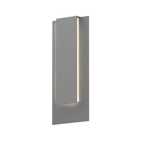 Sonneman Reveal Single Light 19" High Integrated LED Outdoor Wall Sconce with White Diffuser - ADA Compliant Textured Gray