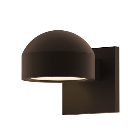 Sonneman REALS Single Light 3-1/4" High Integrated LED Outdoor Wall Sconce with Frosted Lens Textured Bronze