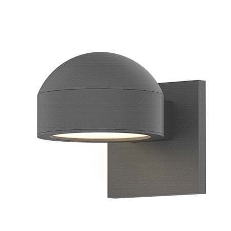 Sonneman REALS Single Light 3-1/4" High Integrated LED Outdoor Wall Sconce with Frosted Lens Textured Gray
