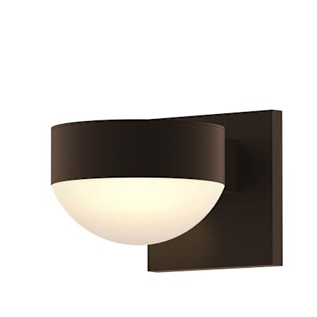 Sonneman REALS Single Light 3-1/4" High Integrated LED Outdoor Wall Sconce with Frosted Lens Textured Bronze