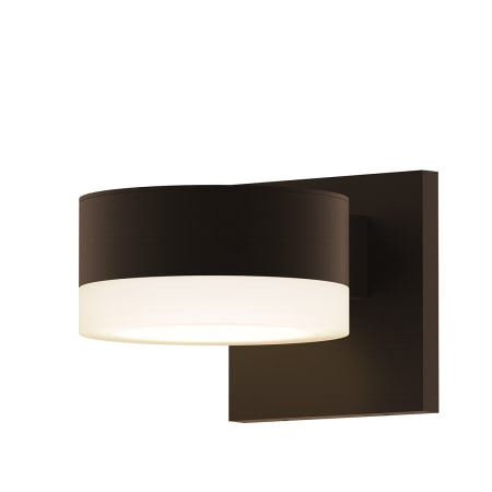 Sonneman REALS Single Light 2-1/2" High Integrated LED Outdoor Wall Sconce with Frosted Lens Textured Bronze