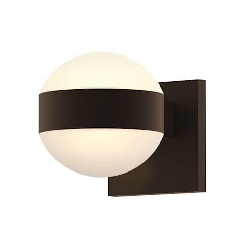 Sonneman REALS 2 Light 5" Wide Integrated LED Outdoor Wall Sconce with Frosted Cap and Lens Textured Bronze