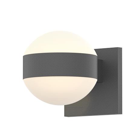 Sonneman REALS 2 Light 5" Wide Integrated LED Outdoor Wall Sconce with Frosted Cap and Lens Textured Gray