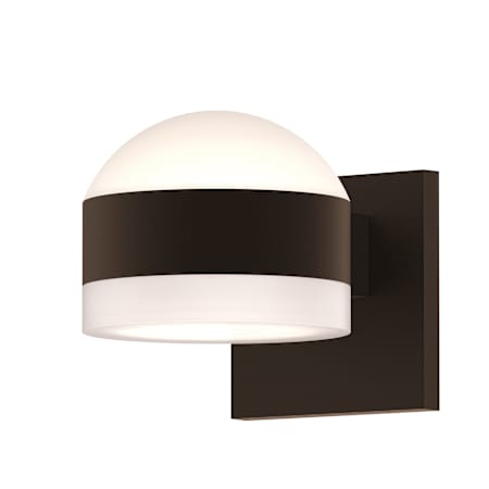 Sonneman REALS 2 Light 5" Wide Integrated LED Outdoor Wall Sconce with Frosted Cap and Lens Textured Bronze