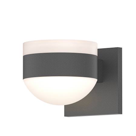 Sonneman REALS 2 Light 5" Wide Integrated LED Outdoor Wall Sconce with Frosted Cap and Lens Textured Gray