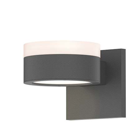 Sonneman REALS 2 Light 5" Wide Integrated LED Outdoor Wall Sconce with Frosted Cap and Lens Textured Gray