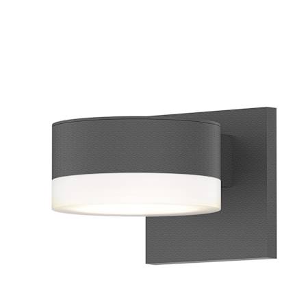 Sonneman REALS Single Light 2-1/2" High Integrated LED Outdoor Wall Sconce with Frosted Lens Textured Gray