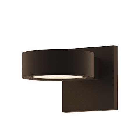 Sonneman REALS Single Light 1-1/2" High Integrated LED Outdoor Wall Sconce with Frosted Lens Textured Bronze