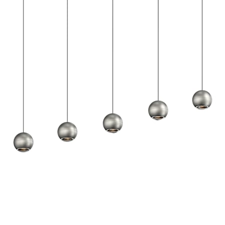 Sonneman Hemisphere 15" Wide LED Linear Pendant Natural Anodized