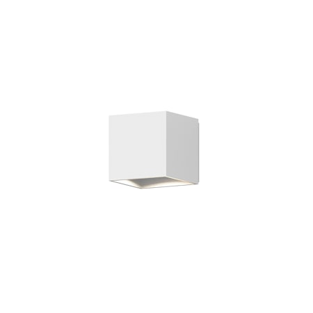 Sonneman Qube 4" Tall Outdoor Wall Sconce Textured White