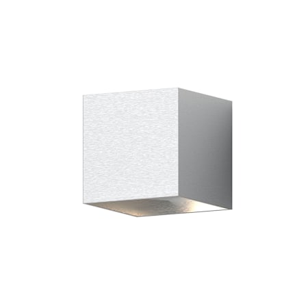 Sonneman Qube 6" Tall Outdoor Wall Sconce Natural Anodized