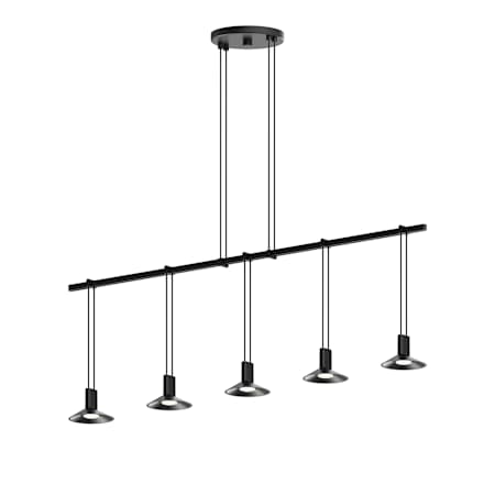 Sonneman Suspenders 36" Wide Suspension Pendant Satin Black
