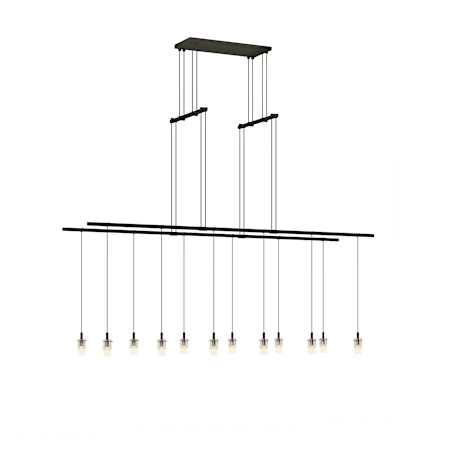 Sonneman Suspenders 48" Wide Suspension Pendant Satin Black
