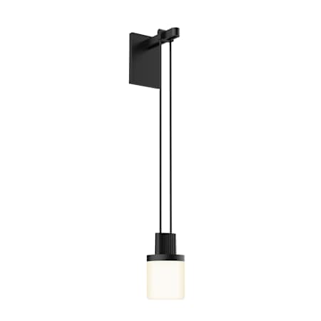 Sonneman Suspenders LED Mini Single Wall Sconce Satin Black / RP06 - Drum