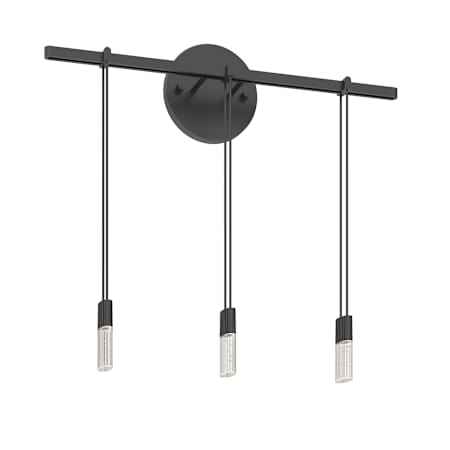 Sonneman Suspenders LED Bar Wall Sconce Satin Black / RP01 - Crystal Chiclet