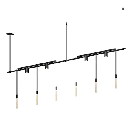 Sonneman Suspenders 12 Light 73" Wide Full Sized Pendant Satin Black