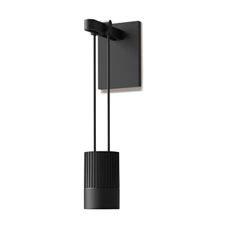 Sonneman Suspenders Mini Single LED Wall Sconce with Suspended Cylinder Luminaire and Snoot Flood Lens Satin Black