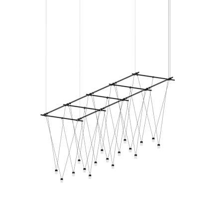 Sonneman Suspenders 24" Wide Multi Light Pendant Satin Black