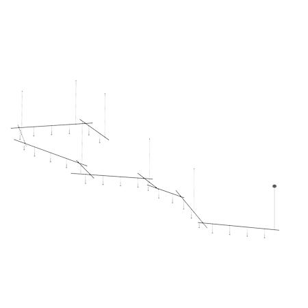 Sonneman Suspenders 25 Light 85" Wide LED Suspension Multi Light Pendant Satin Black