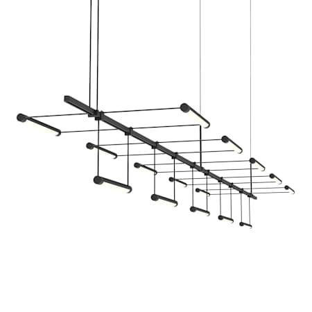 Sonneman Suspenders 97" Wide Suspension Pendant Satin Black