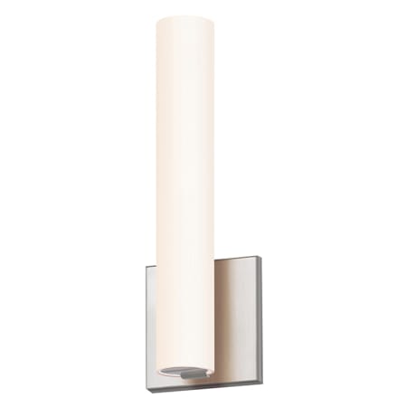 Sonneman Tubo Slim 12" LED Bath Sconce with Flat Trim Satin Nickel
