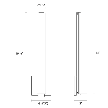 Sonneman 2442-DT Line Drawing