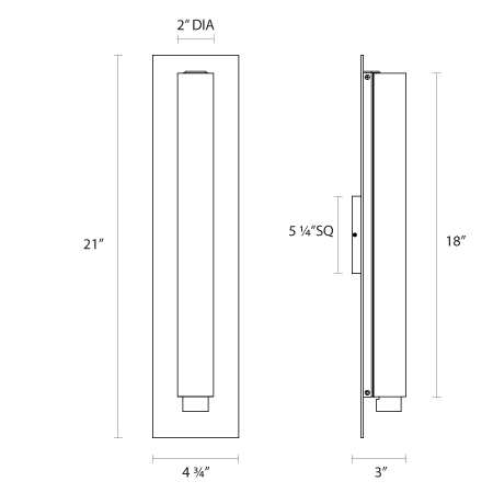 Sonneman 2443-DT Line Drawing