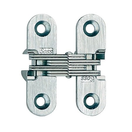 Soss Pair of 1-3/4 " High Invisible Hinges for Light Duty - 30 Pack Satin Brass