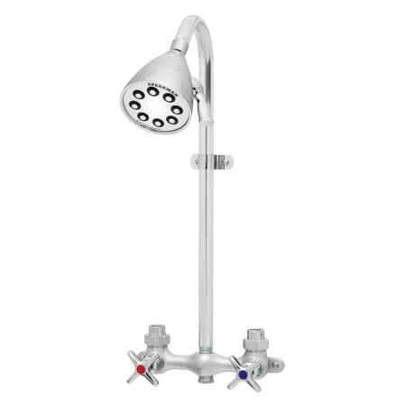 Speakman Commander 2.5 GPM Shower System with Shower Head, Cross Handles, Gooseneck Shower Arm, and Rough In Valve Polished Chrome