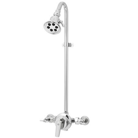 Speakman Retro Shower Trim Package with Multi Function Shower Head for Outdoor Use Polished Chrome