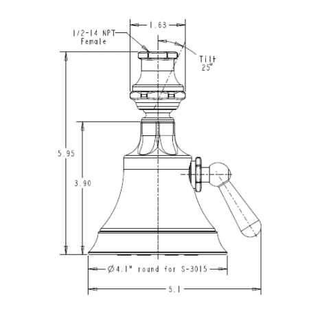 Speakman-S-3015-E2-Dimensional Diagram