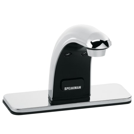 Speakman SensorFlo 0.5 GPM Single Hole Electronic Bathroom Faucet - Deck Plate Included Chrome