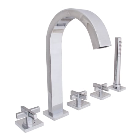Speakman Lura Deck Mounted Roman Tub with Built-In Diverter - Includes Hand Shower Brushed Bronze