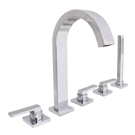 Speakman Lura Deck Mounted Roman Tub with Built-In Diverter - Includes Hand Shower Brushed Bronze