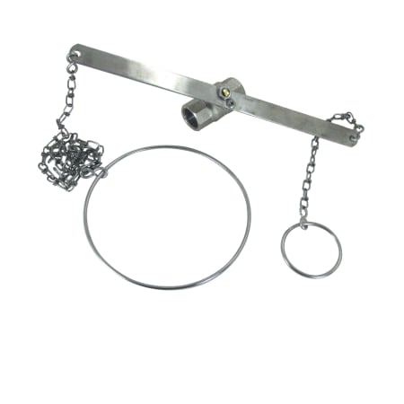 Speakman 1" Stay-Open Ball Valve for Emergency Showers with 8" and 3" S/S Rings on #3 S/S Chains Stainless Steel