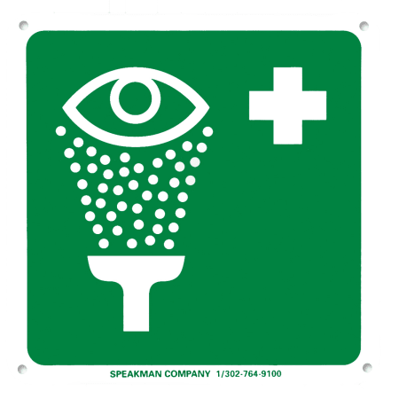 Speakman Emergency Eyewash Sign Green