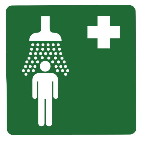 Speakman Safety Shower Sign Green